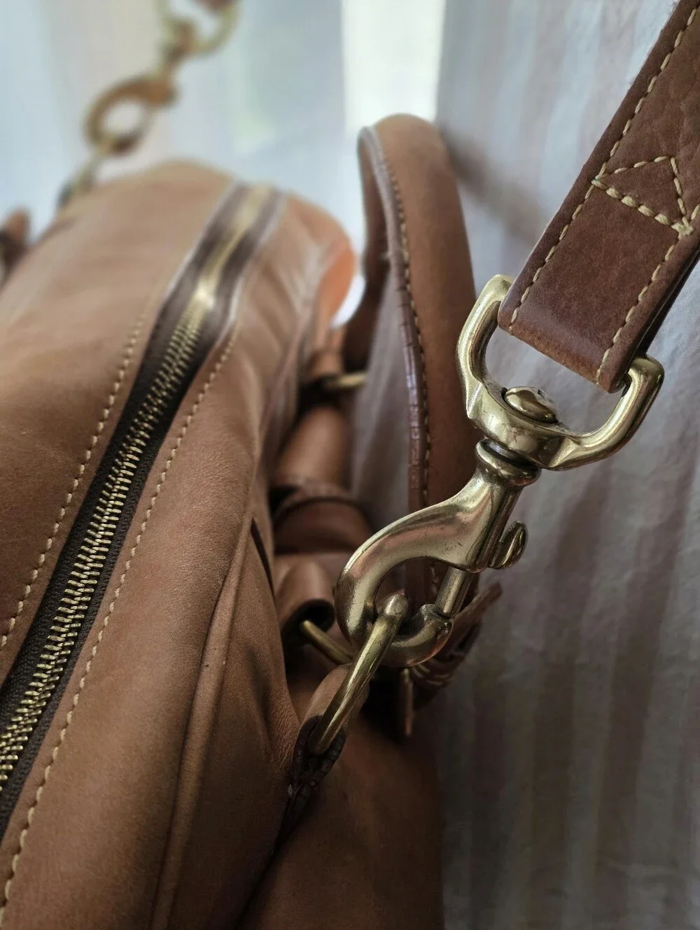 Vintage Mulholland Brothers Rancher Leather Briefcase Messenger Bag Made USA